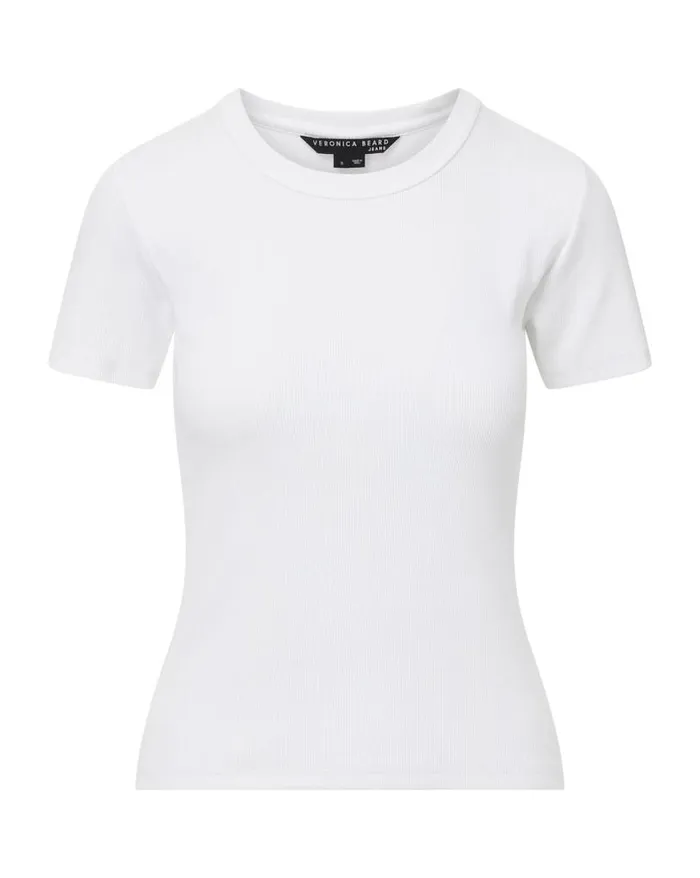 Tops and Tees Shop Veronica Beard Pruitt Ribbed Tee Black