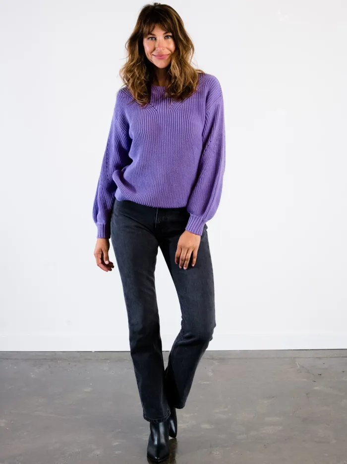 Tops Sarah Billow Sleeve Sweater French Lilac 8211 Able Women