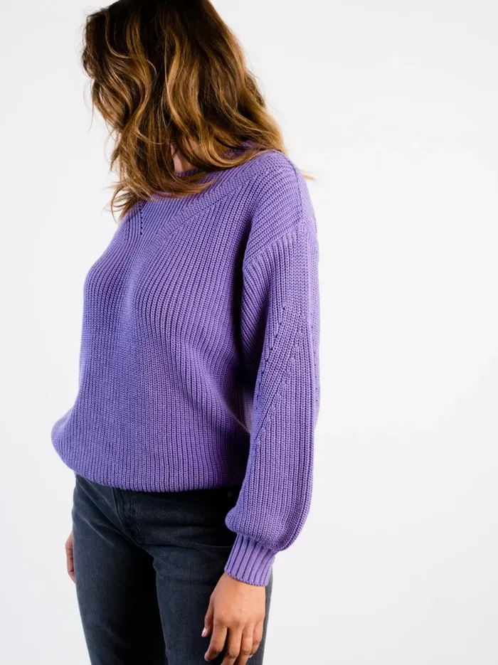 Tops Sarah Billow Sleeve Sweater French Lilac 8211 Able Women