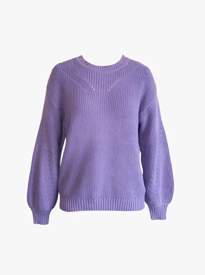 Tops Sarah Billow Sleeve Sweater French Lilac 8211 Able Women