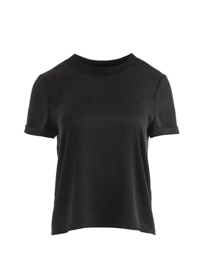 Tops Women Alice Olivia BRADEN DROP SHOULDER TEE Black