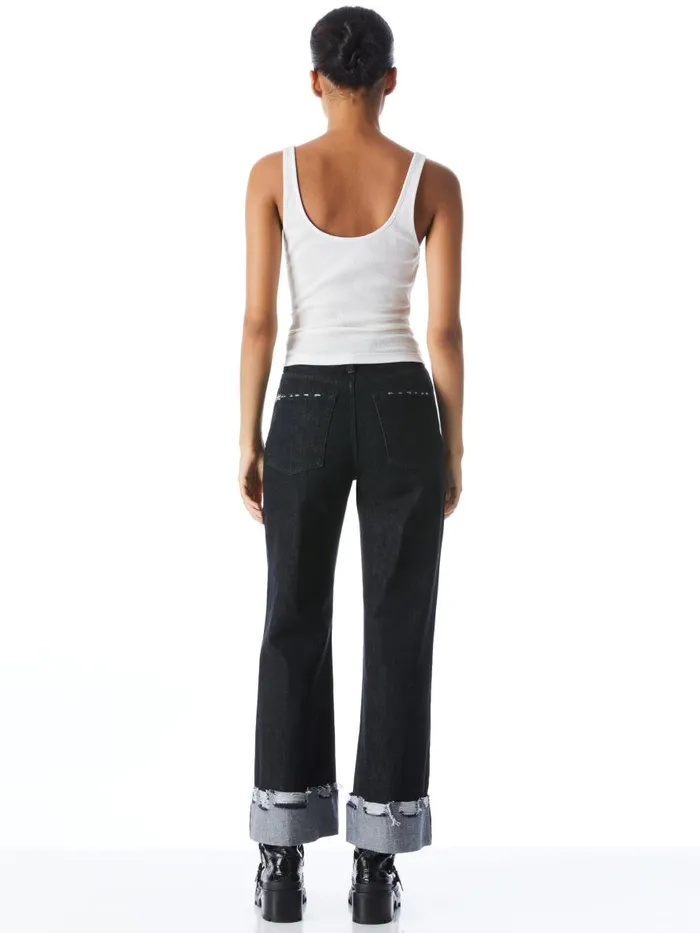 Tops Women Alice Olivia JEMI RIBBED TANK Off White