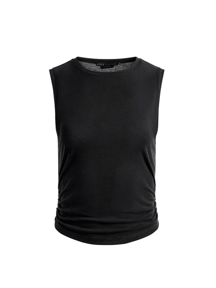 Tops Women Alice Olivia KAPPA CROPPED TANK Black