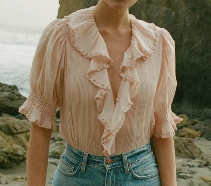 Tops Women DEN Henri Top Blush Tops Women DEN Henri Top Blush