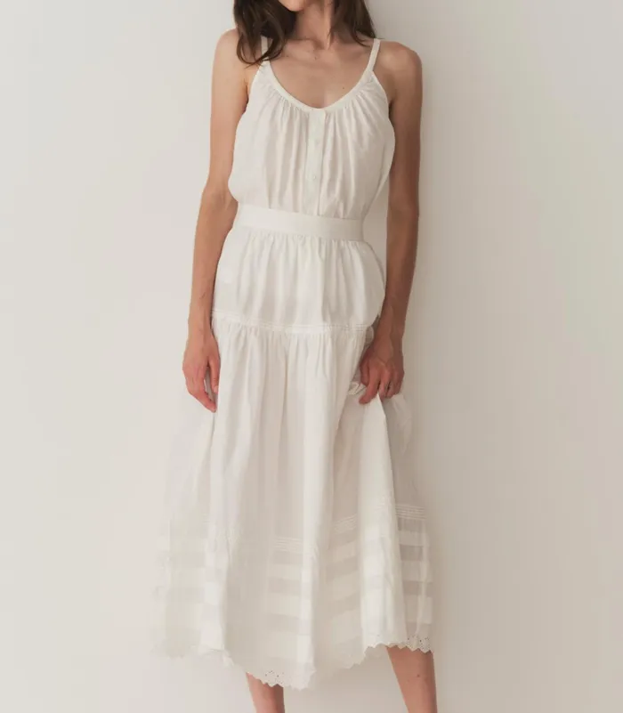 Tops Women DEN Nalina Linen Top Salt Tops Women DEN Nalina Linen Top Salt