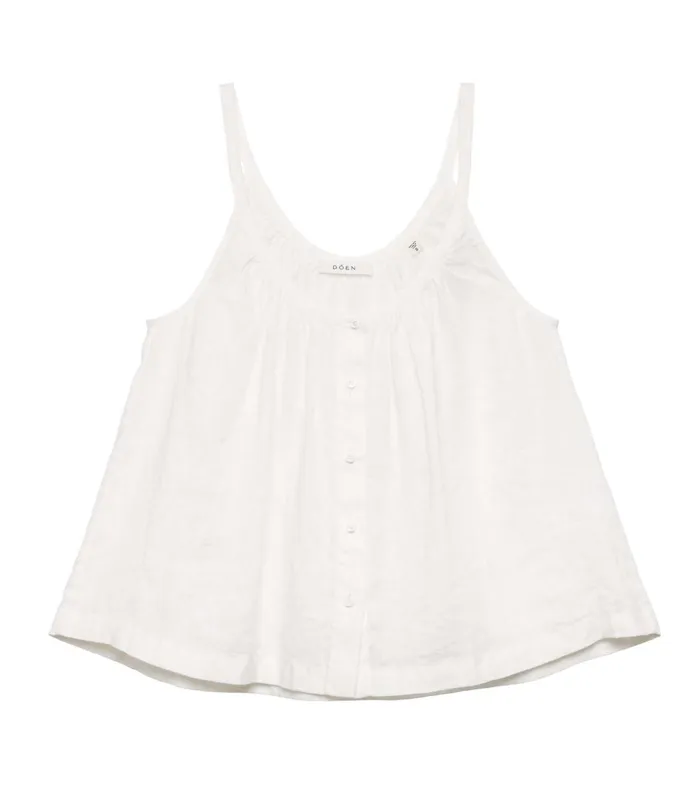 Tops Women DEN Nalina Linen Top Salt Tops Women DEN Nalina Linen Top Salt