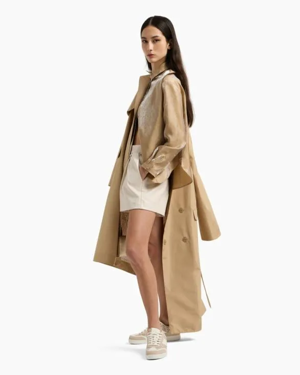 Trench Coats Camel Women Armani Outerwear Trench Coats Camel Women Armani Outerwear
