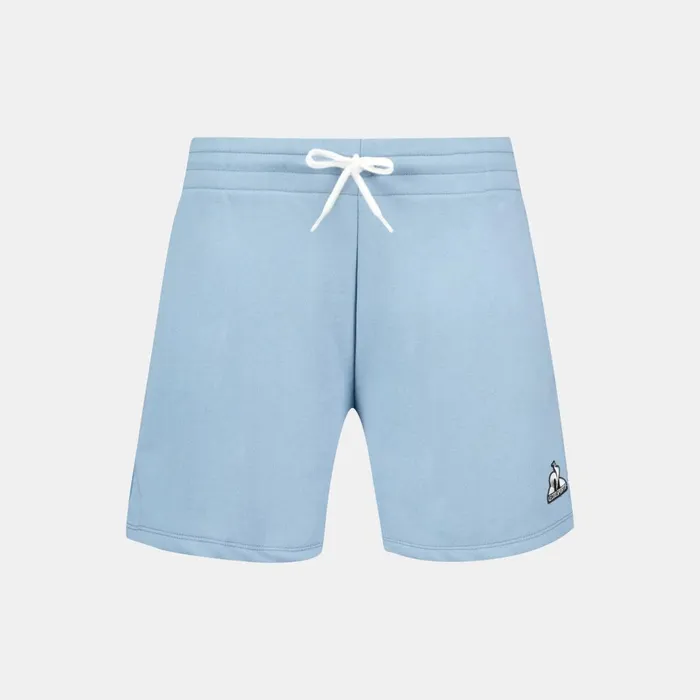 Trousers Joggers And Shorts Women Le Coq Sportif Essentiels Short Femme Faded Denim
