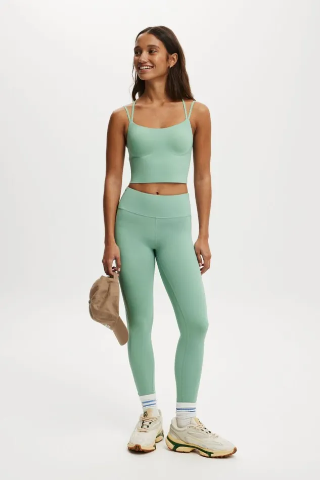 Ultra Luxe Mesh Panel 78 Tight Malachite Green Mesh Women Cotton On Pants