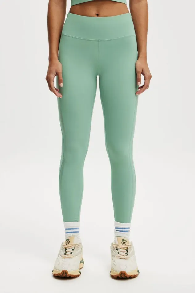 Ultra Luxe Mesh Panel 78 Tight Malachite Green Mesh Women Cotton On Pants