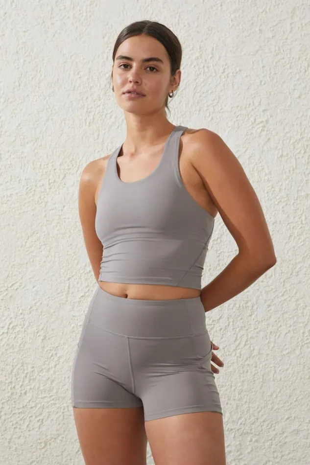 Ultra Luxe Mesh Shortie Short Desert Grey Women Cotton On Shorts