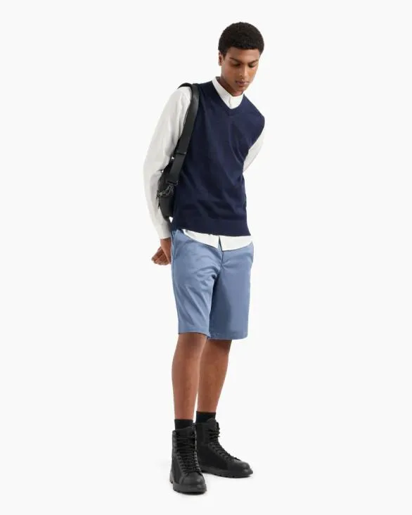 Vneck Vest Navyblue Men Armani Knitwear Vneck Vest Navyblue Men Armani Knitwear