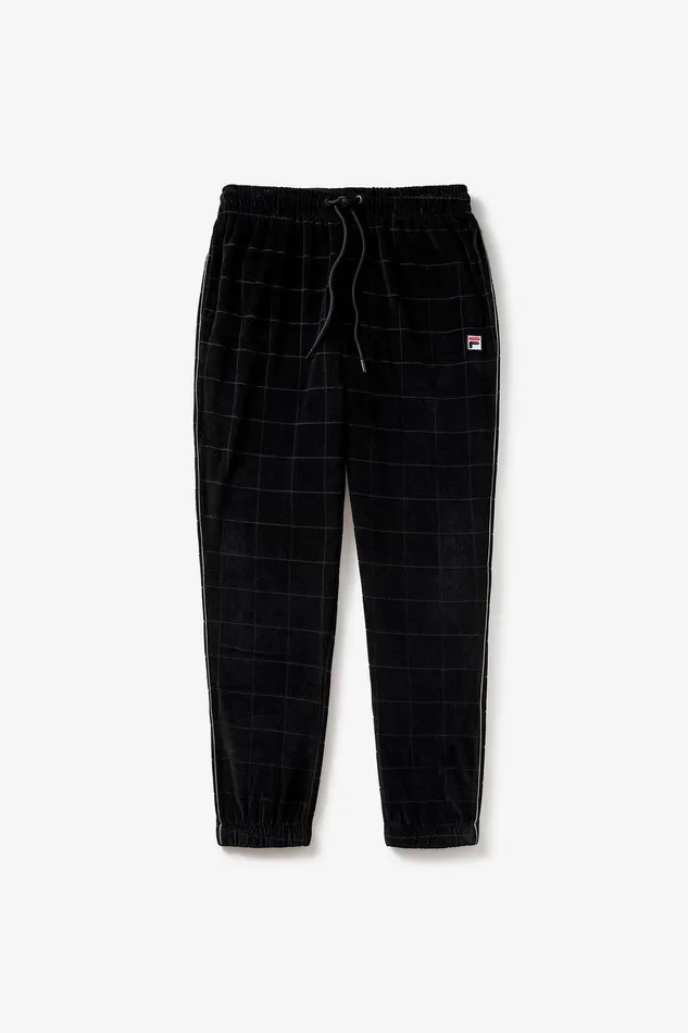 Velour Sets Men Fila Ivy League Velour Track Pant 002 Blackmonument