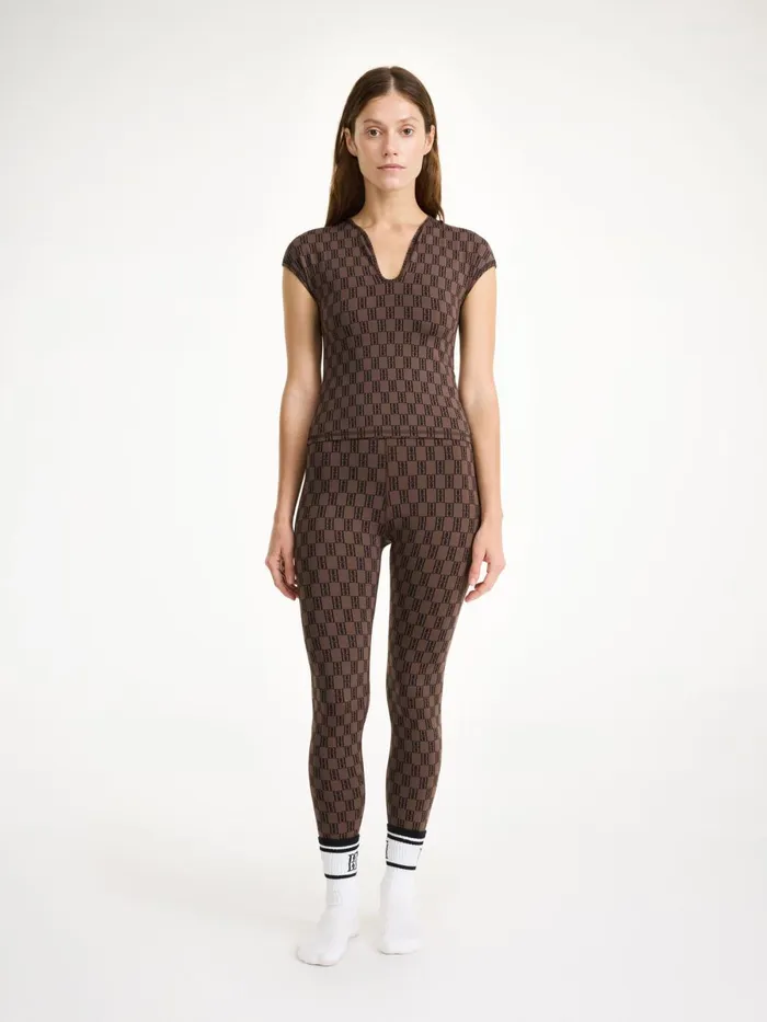 Venazia Athletic Top Dark Mahogany Women By Malene Birger Athleisure Wear