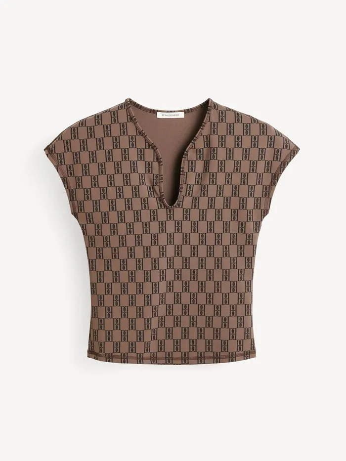 Venazia Athletic Top Dark Mahogany Women By Malene Birger Athleisure Wear