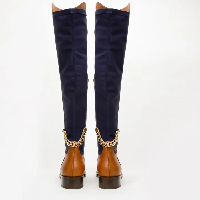 Vinci Leather Boots and Booties The Tallin Tan Leather Knee High Boot 8211 Women