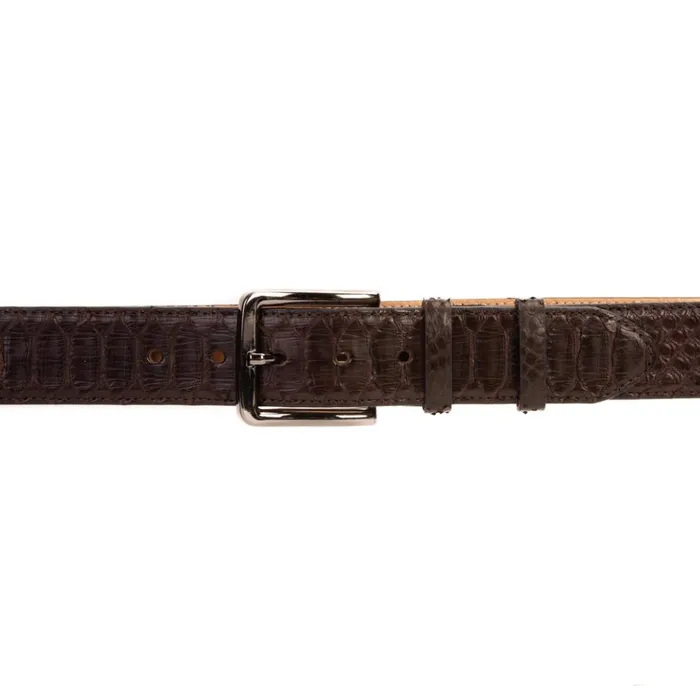 Vinci Leather Leather Belts The Boss Brown Python Sneak Leather Leather Belt 8211 Men