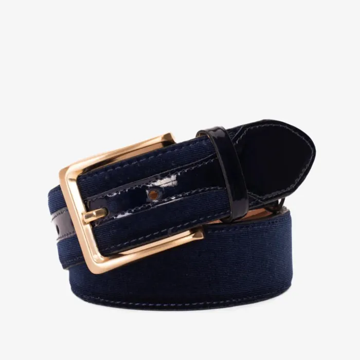 Vinci Leather Leather Belts The Casaletti Navy Blue Leather Belt 8211 Men