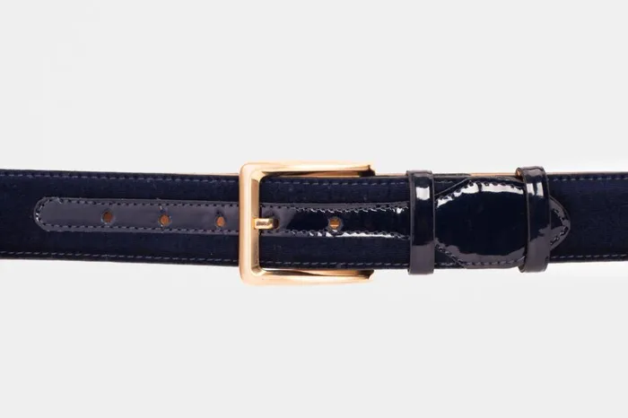 Vinci Leather Leather Belts The Casaletti Navy Blue Leather Belt 8211 Men