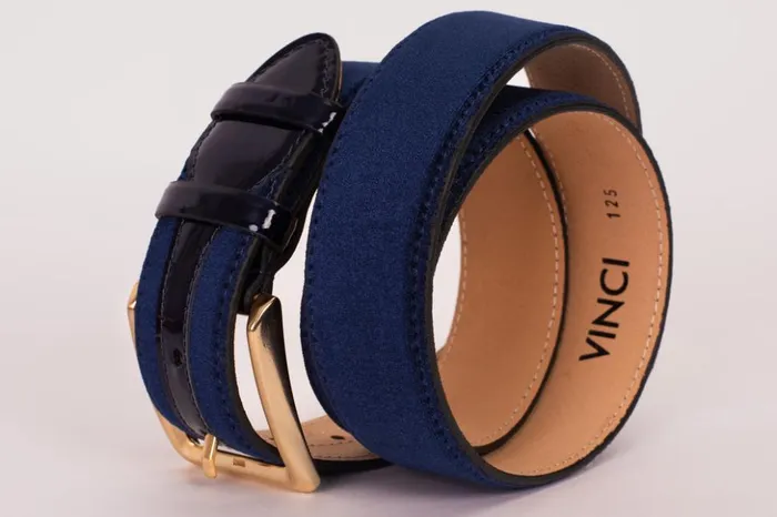 Vinci Leather Leather Belts The Casaletti Navy Blue Leather Belt 8211 Men