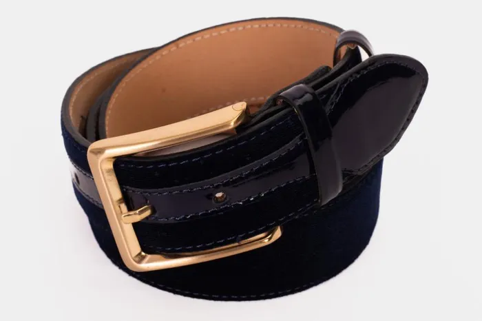 Vinci Leather Leather Belts The Casaletti Navy Blue Leather Belt 8211 Men