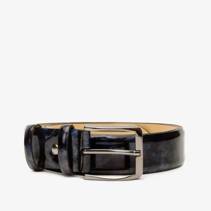 Vinci Leather Leather Belts The Meoli Navy Color Calfskin Belt 8211 Men