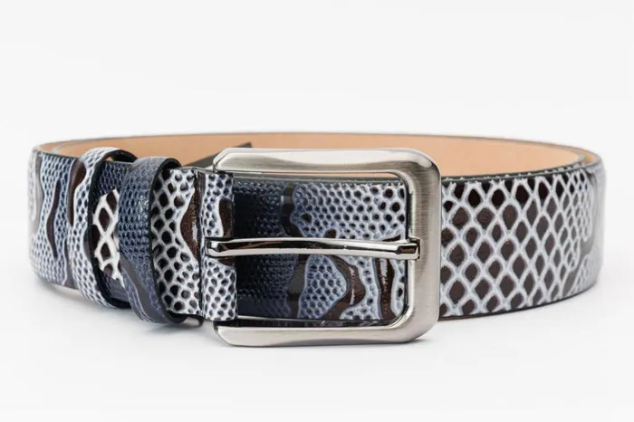 Vinci Leather Leather Belts The Milano BlackWhite Leather Belt Limited Edition 8211 Men