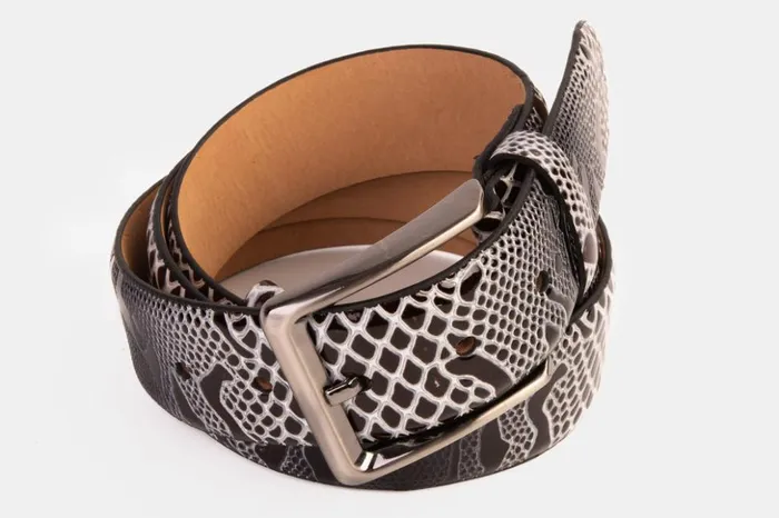 Vinci Leather Leather Belts The Milano BlackWhite Leather Belt Limited Edition 8211 Men