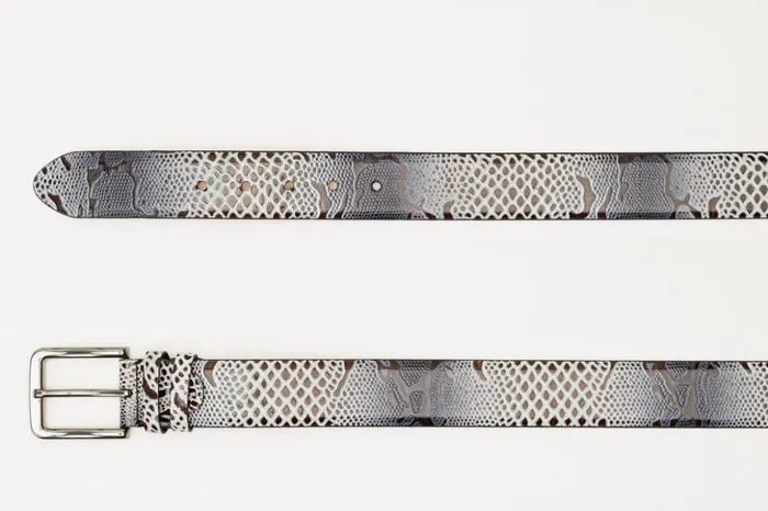 Vinci Leather Leather Belts The Milano BlackWhite Leather Belt Limited Edition 8211 Men