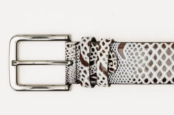 Vinci Leather Leather Belts The Milano BlackWhite Leather Belt Limited Edition 8211 Men