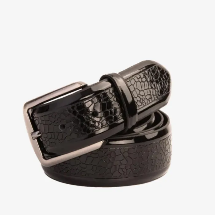 Vinci Leather Leather Belts The Modica Black Patent Leather Belt 8211 Men