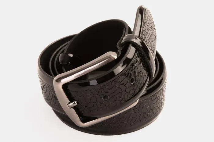Vinci Leather Leather Belts The Modica Black Patent Leather Belt 8211 Men