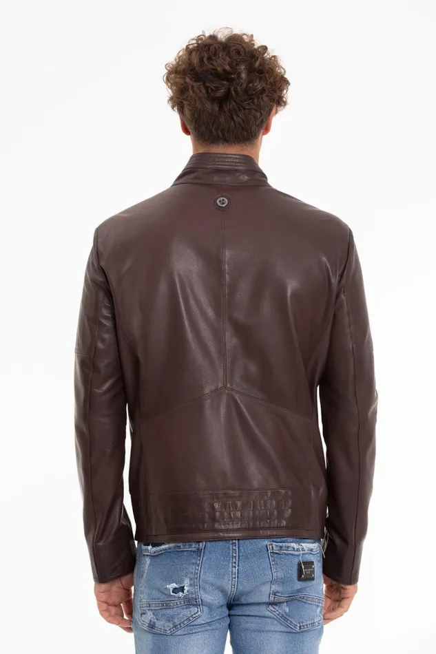 Vinci Leather Leather Jackets The Alamo Brown Leather Jacket 8211 Men