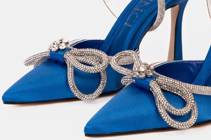 Vinci Leather Sandals The Floransa Sax Blue Leather Pointy Toe Ankle Strap Sandal 8211 Women