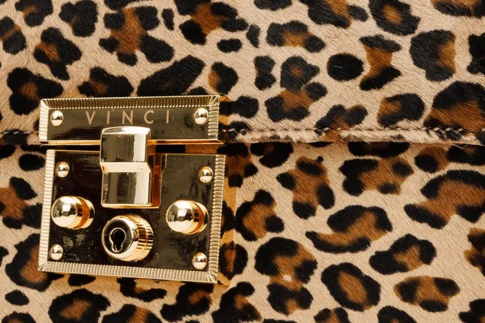 Vinci Leather Sandals The Olbia Leopard Leather Hanbag 8211 Women