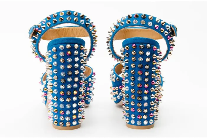 Vinci Leather Sandals The Tampico Blue Suede Leather Spike Platform Heel Sandal 8211 Women