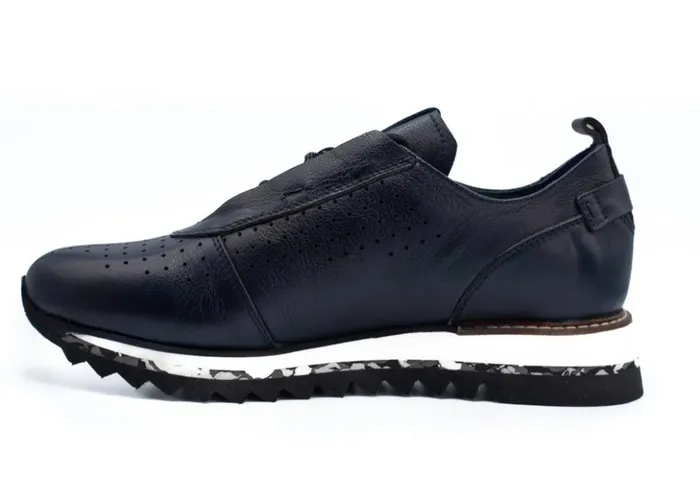 Vinci Leather Sneakers The Pennsylvania Navy Blue Leather Sneaker 8211 Men