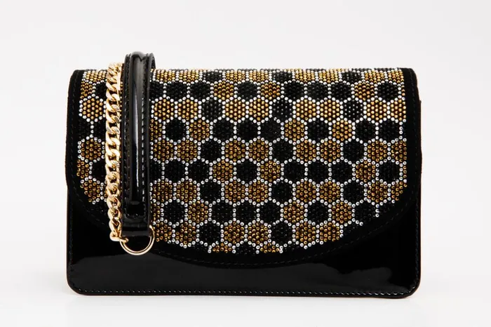 Vinci Leather Women Bags The Bolu Black Glitter Leather Handbag 8211 Women