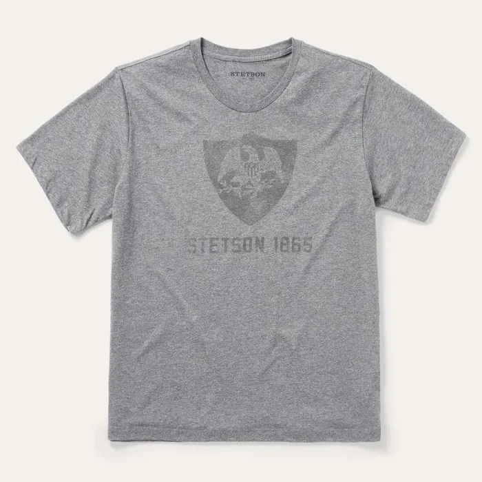 Vintage Eagle Graphic Tee Grey Men Stetson Tees