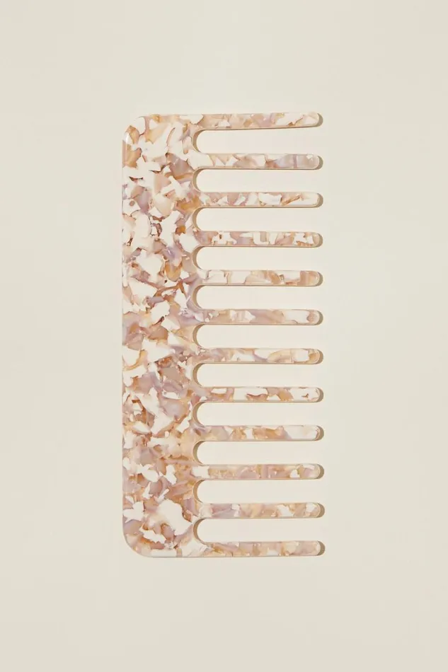 Wavy Hair Comb Blush Marble Women Cotton On Hair Accessories