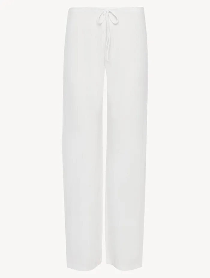 White Cotton Trousers Sleepwear La Perla Pajamas