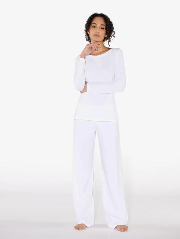 White Cotton Trousers Sleepwear La Perla Pajamas