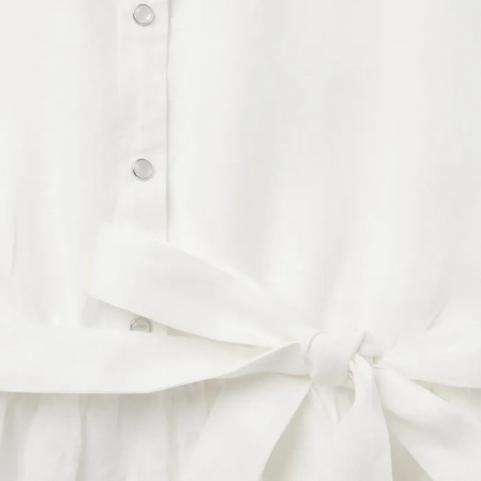 White Linen Shirt Dress White Women Stetson Mini