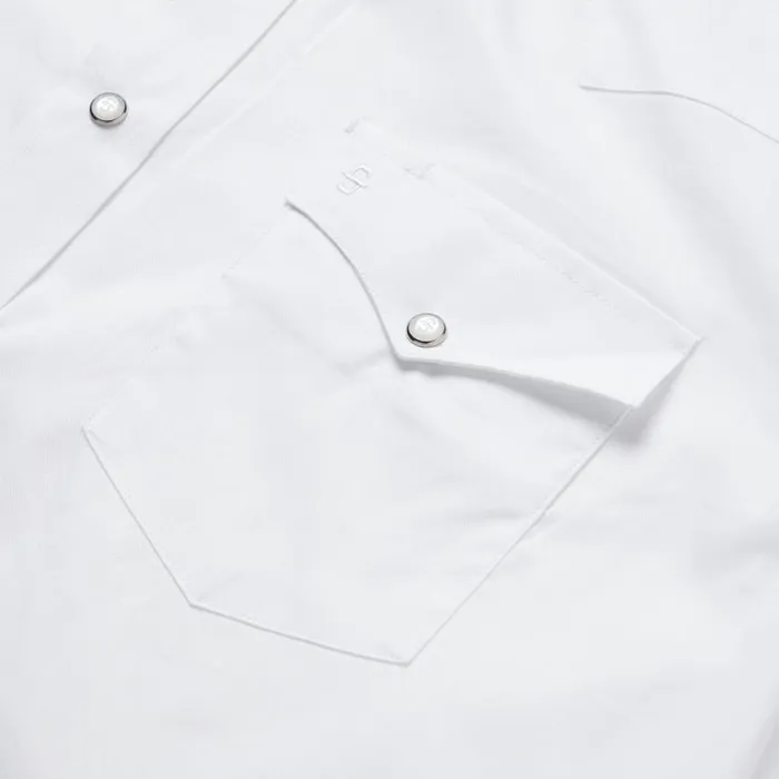 White Pinpoint Oxford Western Shirt White Men Stetson Western Shirts