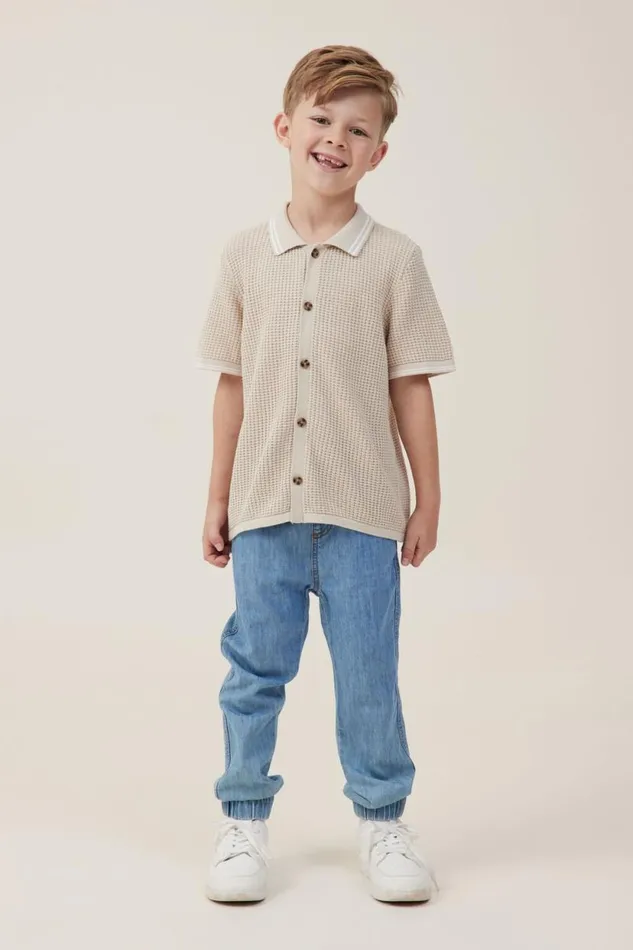 Will Cuffed Pant Byron Mid Blue Boys Cotton On Pants and Jeans Will Cuffed Pant Byron Mid Blue Boys Cotton On Pants and Jeans