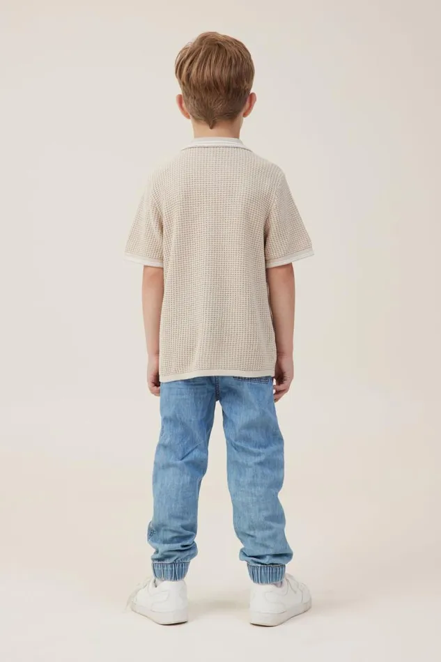Will Cuffed Pant Byron Mid Blue Boys Cotton On Pants and Jeans Will Cuffed Pant Byron Mid Blue Boys Cotton On Pants and Jeans