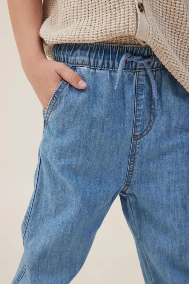 Will Cuffed Pant Byron Mid Blue Boys Cotton On Pants and Jeans Will Cuffed Pant Byron Mid Blue Boys Cotton On Pants and Jeans