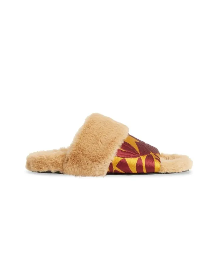 Winter Slides Papyrus Gold Women La Double J Shoes
