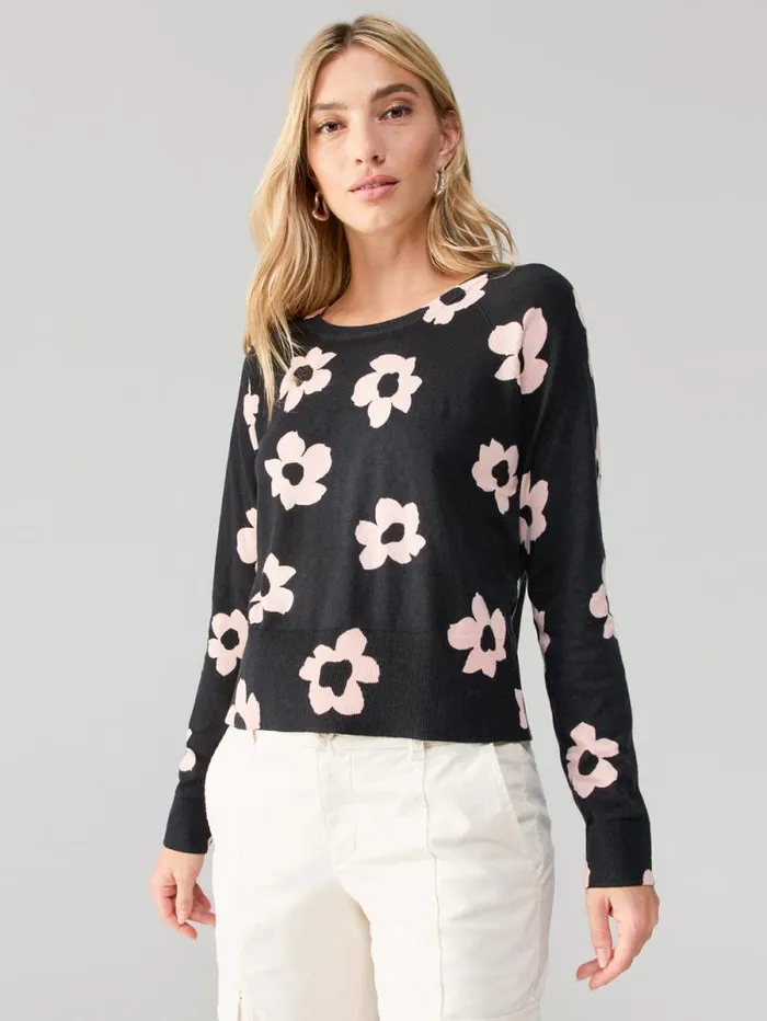 Women All Day Long Sweater Rose Smoke Flower Pop Sanctuary Clothing Sweaters and Cardis