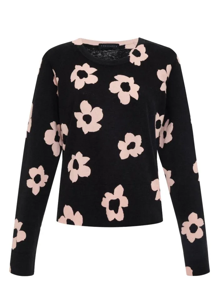 Women All Day Long Sweater Rose Smoke Flower Pop Sanctuary Clothing Sweaters and Cardis
